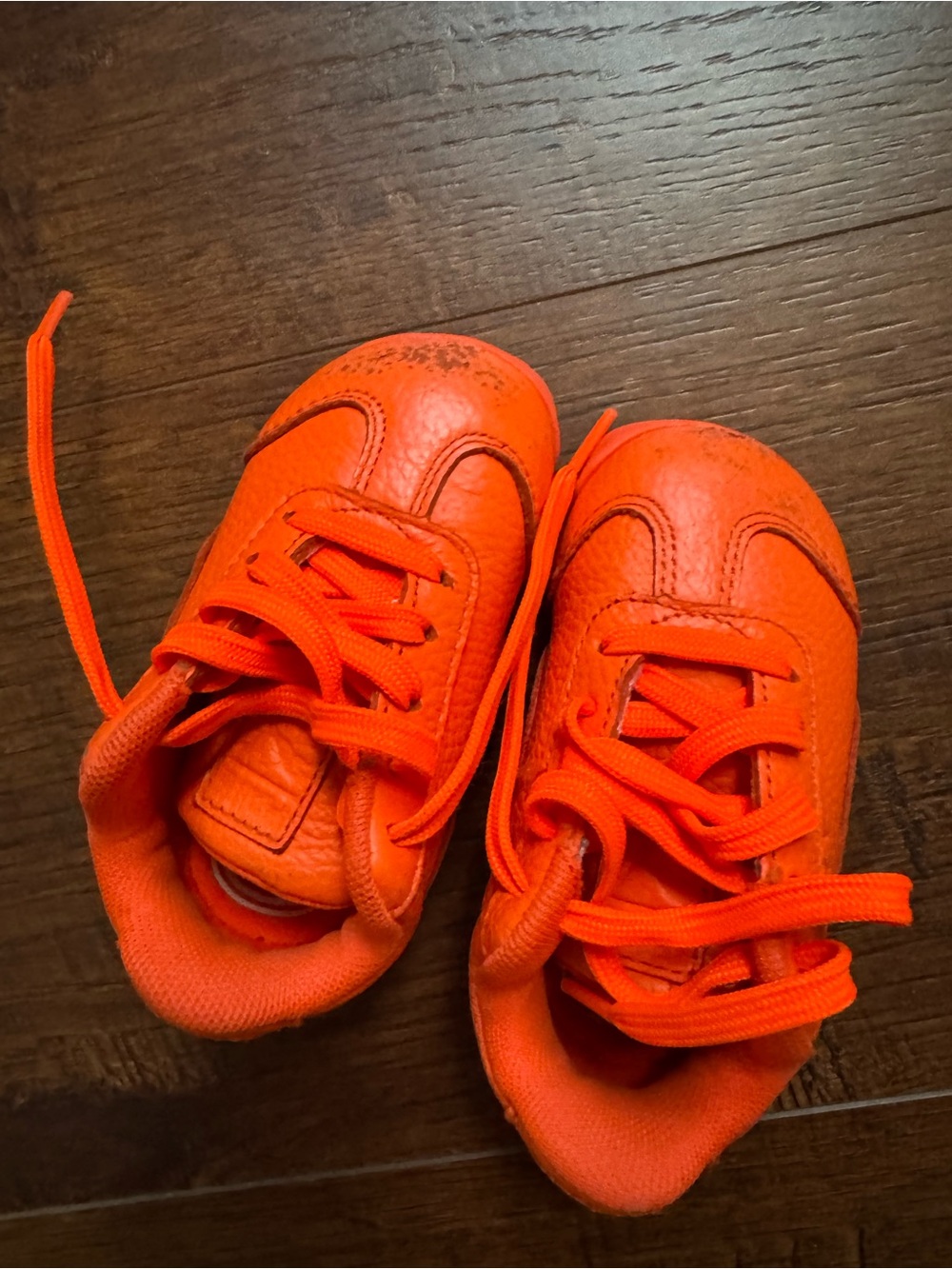 Puma Kids Neon Orange Lace-Up Walker Sneakers